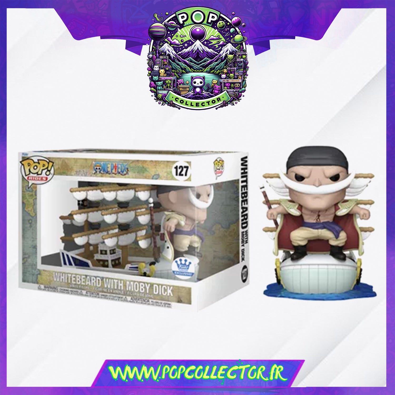 Funko Pop One Piece – Whitebeard Avec Moby Dick – Funko Shop Exclusive