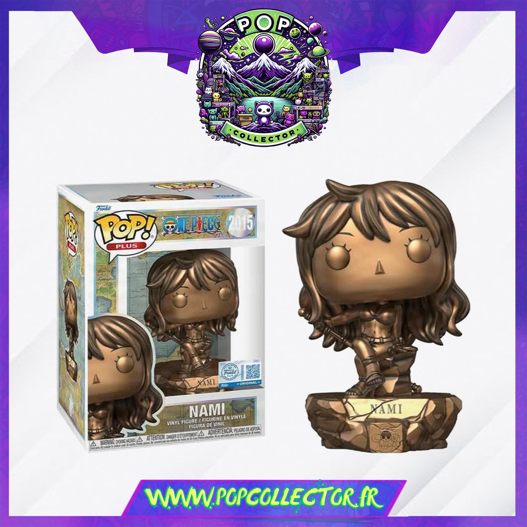 Funko Pop! Plus One Piece Nami Statue (Bronze) #2015 New with