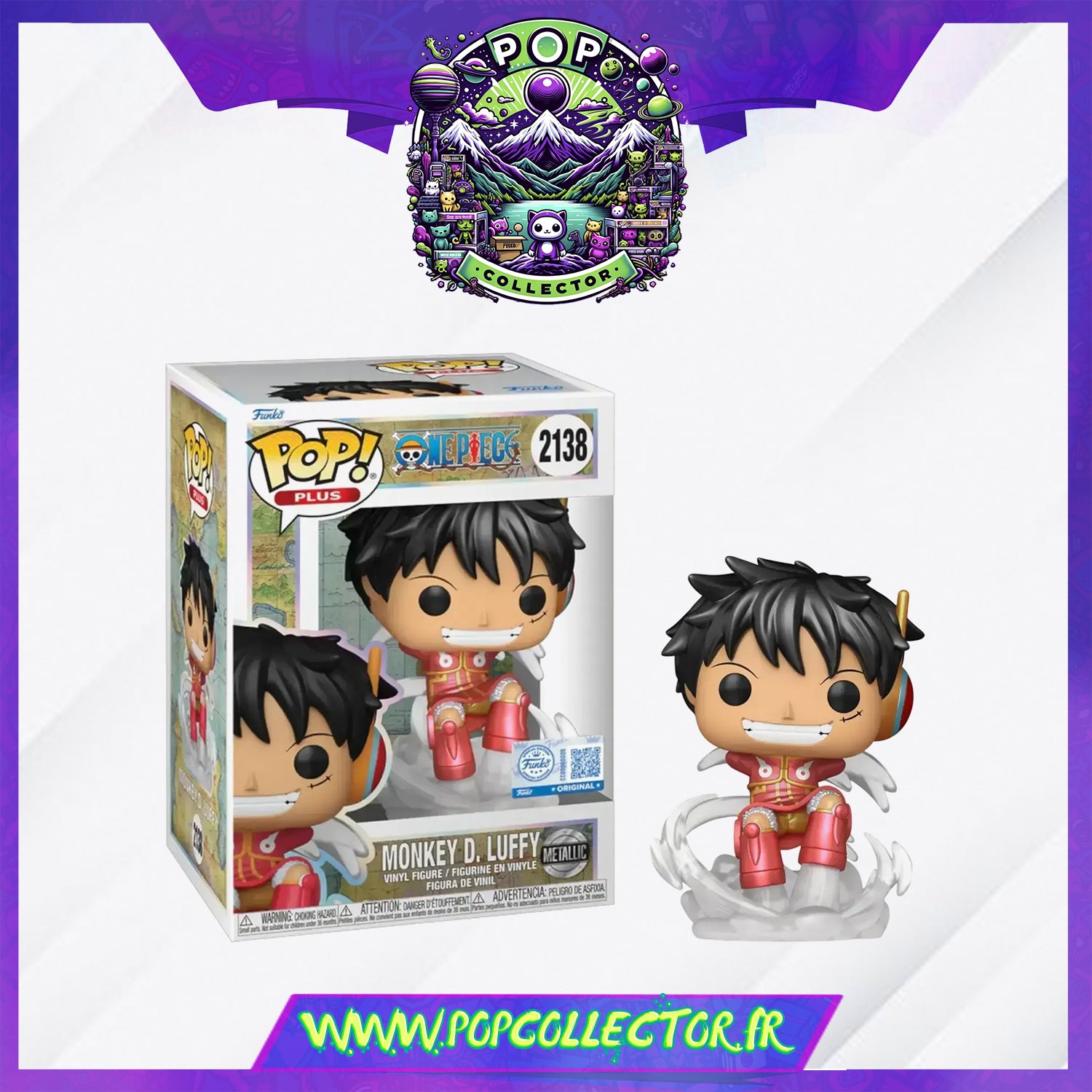 Funko Pop One Piece 2138 Monkey D. Luffy Egghead Metallic – Pop 