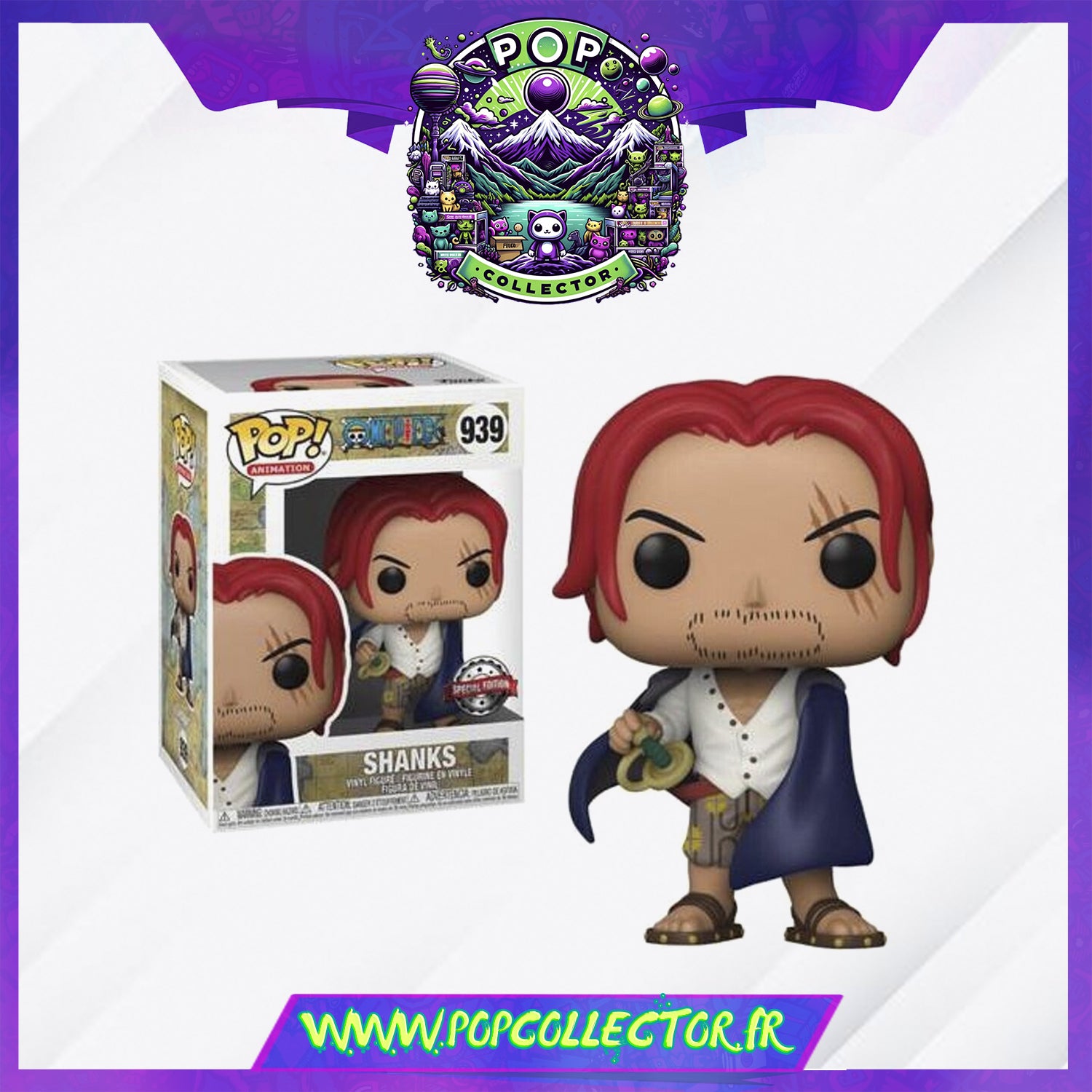 Funko Pop One Piece – Shanks Chase Edition Exclusive – 939, Neuf