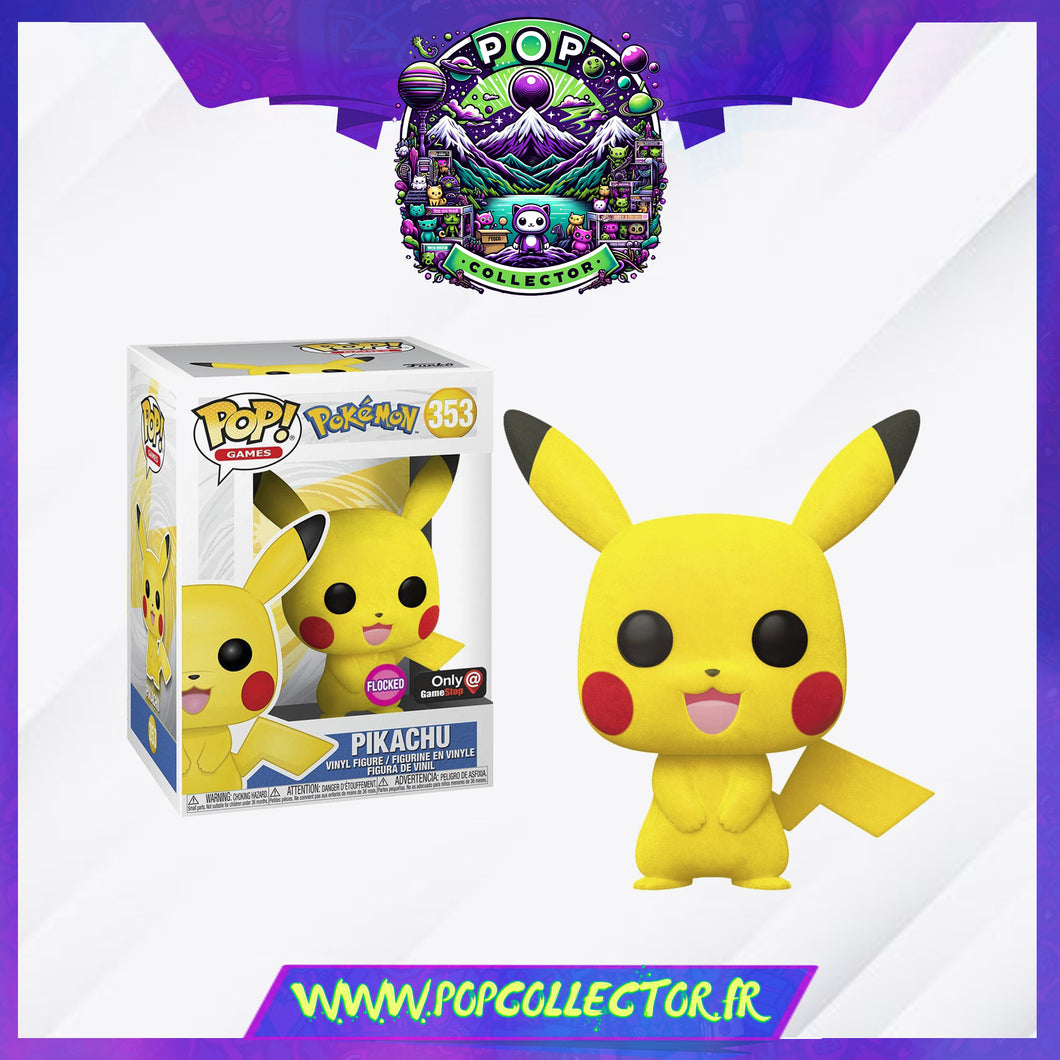 Funko Pop Pokemon 353 Pikachu Flocked