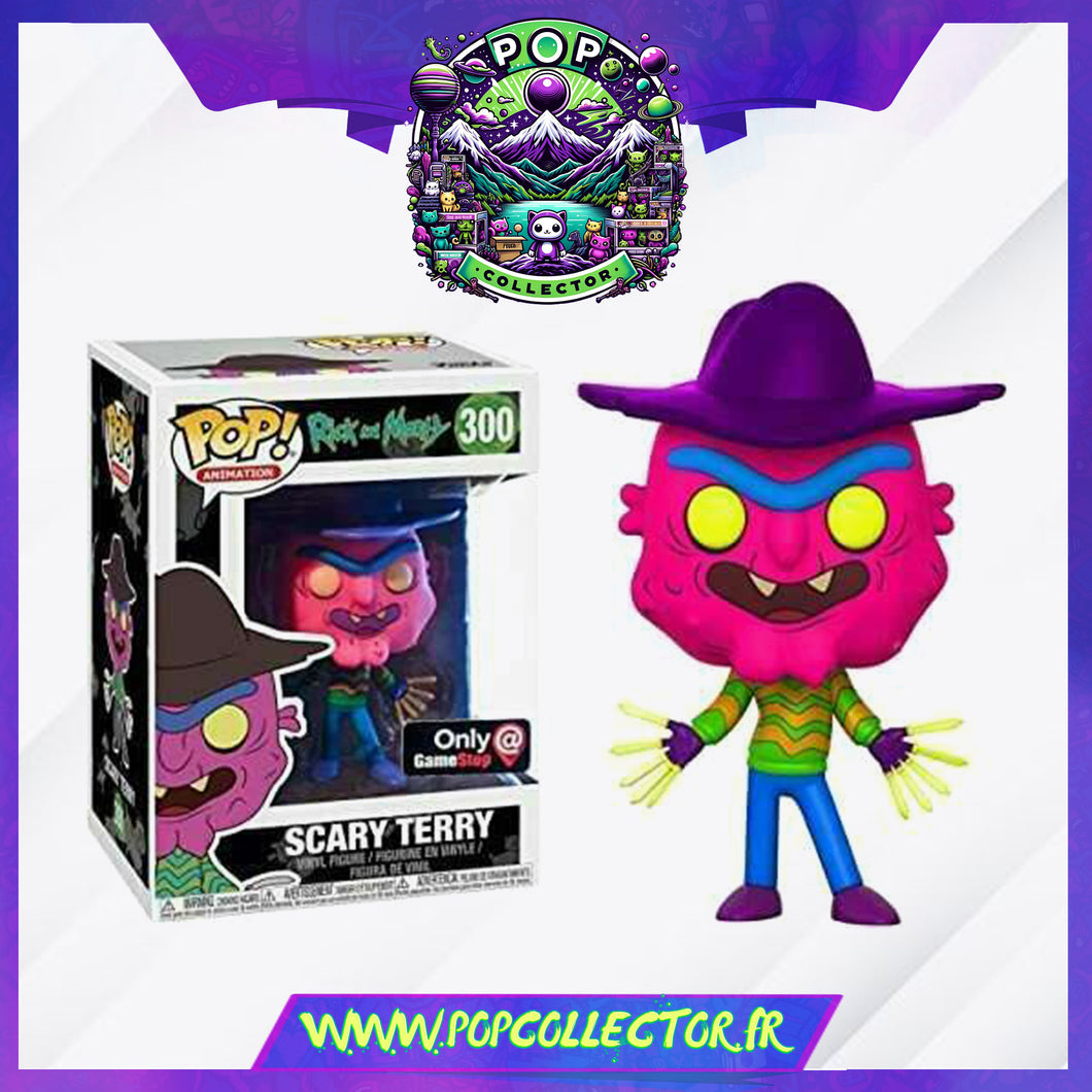 Funko Pop Rick Morty 300 Scary Terry Gamestop Neon Blacklight