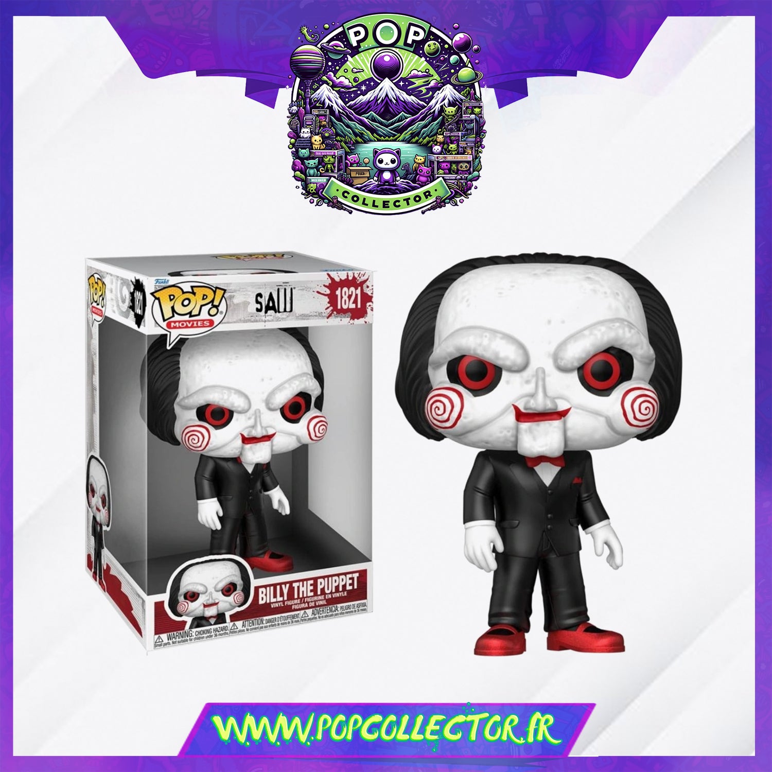 Funko Pop Horror Saw 1821 Billy the Puppet Jumbo – Pop Collector