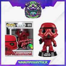 Lade das Bild in den Galerie-Viewer, Funko Pop Star Wars Red Stormtrooper 05 Signé Par Samantha Alleyne
