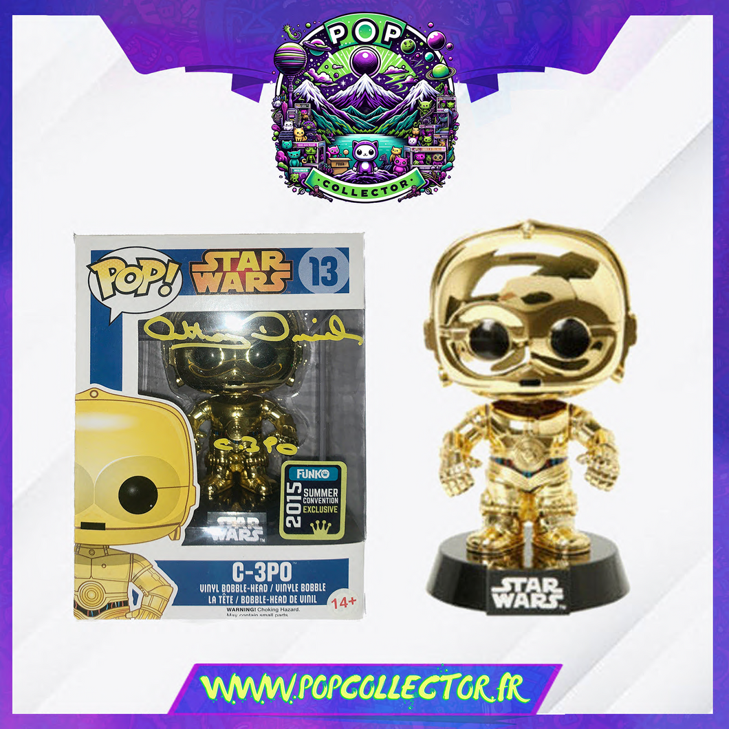 Funko Pop Star Wars C-3Po 13 Signé Par Anthony Daniels 