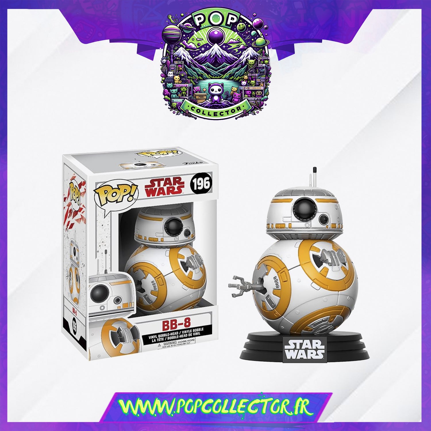 Funko Pop Star Wars 196 BB-8 – Pop Collector / Magasin Funko Pop
