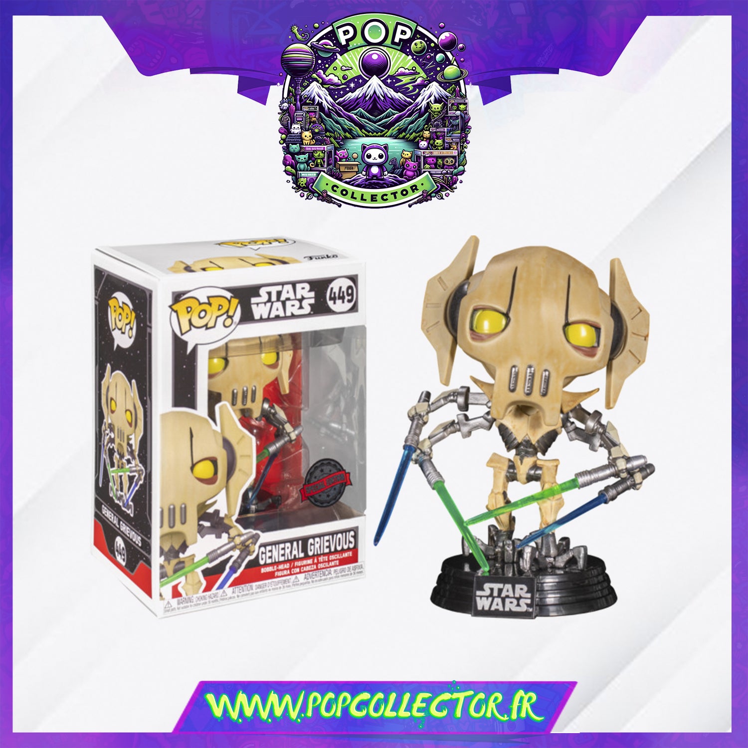 Funko Pop Star Wars 449 General Grievous Four Lightsabers – Pop