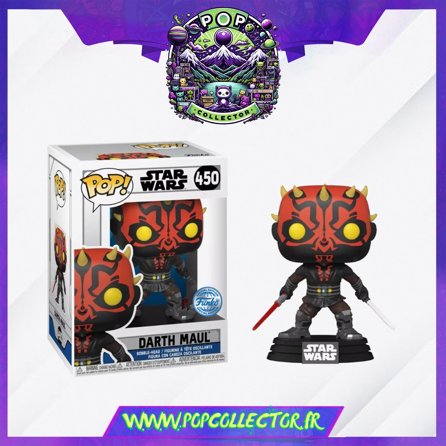 Funko Pop Star Wars Darth Maul 450 – Pop Collector / Magasin Funko Pop & Loungefly Funko Pop Star Wars Darth Maul 450 – Pop Collector / Magasin Funko Pop & Loungefly