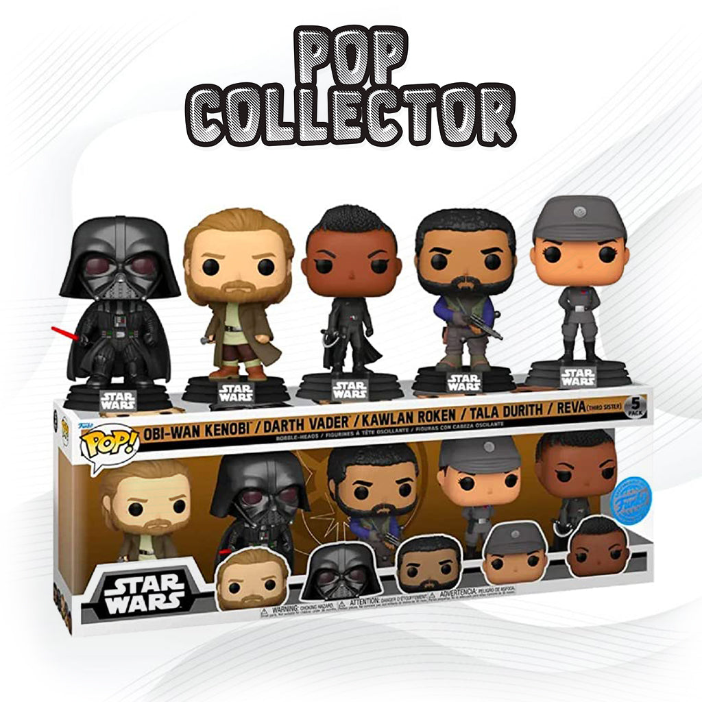 Copie de Funko Pop 5 Pack Star Wars Obi Wan - Darth Vader - Kawlan Roken - Tala Durith - Reva