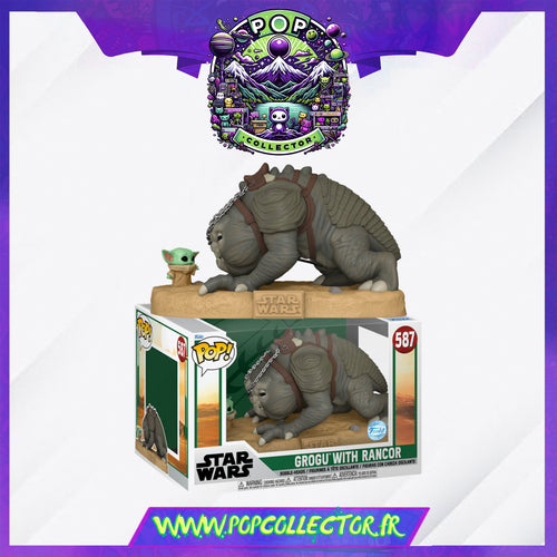 Funko Pop Star Wars Mandalorian 587 Grogu avec Rancor