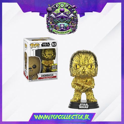 Funko Pop Star Wars 63 Chewbacca Gold 2019 Galactic Convention