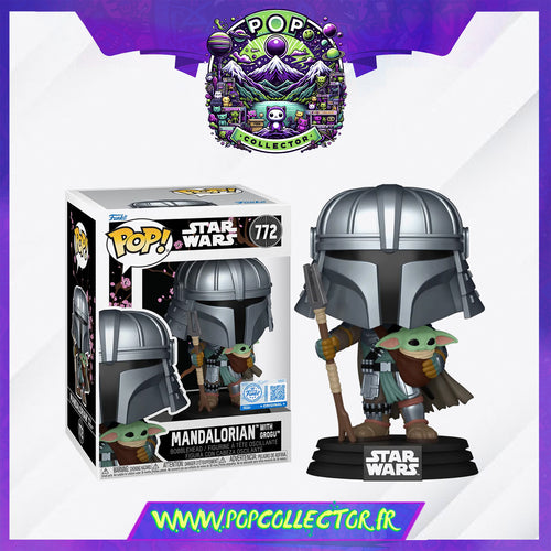 Funko Pop Star Wars Impressions 772 Samurai Mandalorian With Grogu