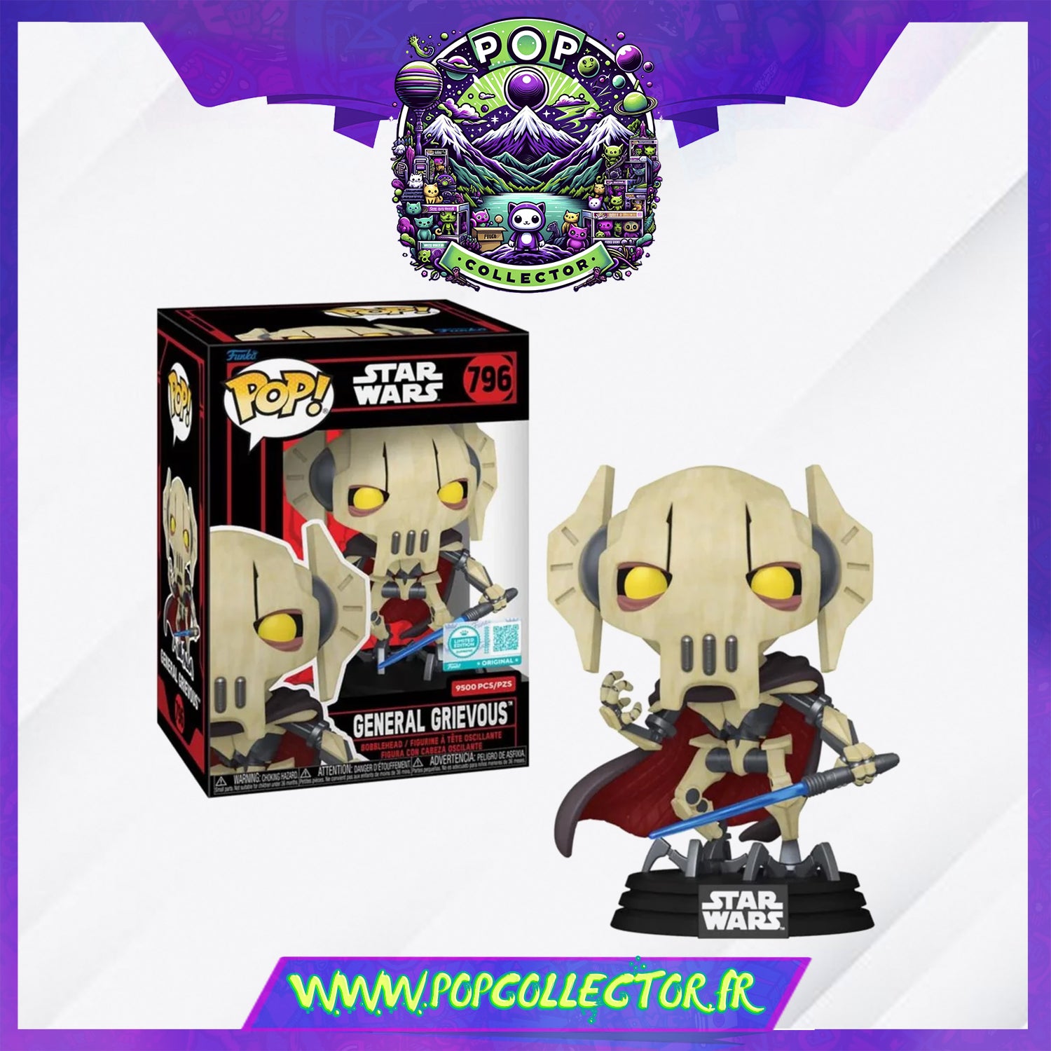 Funko Pop Star Wars 796 General Grievous Limited 9500 Pieces – Pop