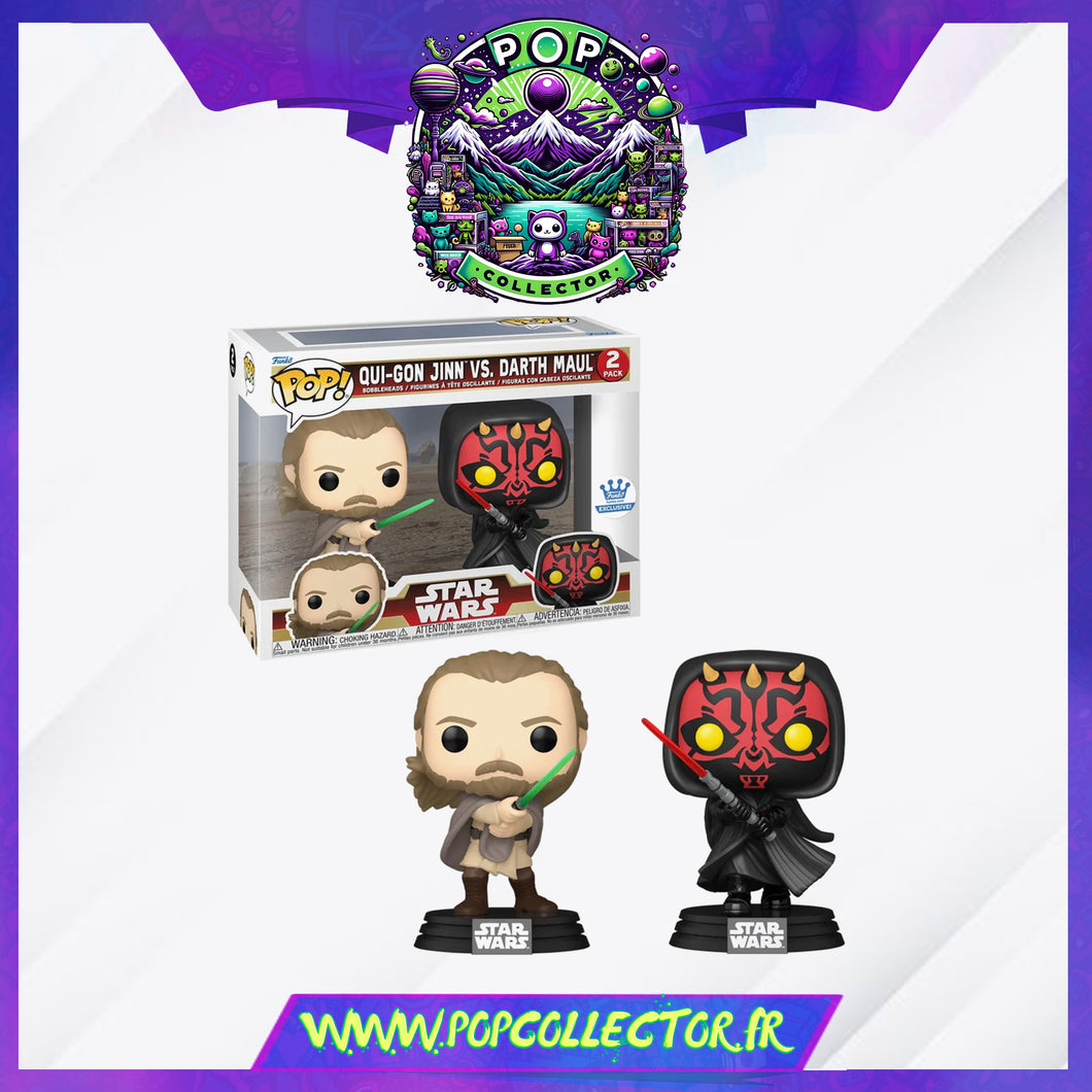 Funko Pop Star Wars Qui Gon Vs Darth Maul 2 Pack