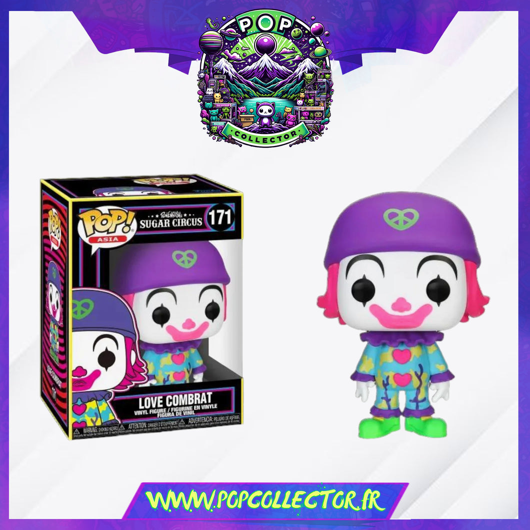 Funko Pop Ron English Sugar Circus 171 Love Combrat Exclu Asia Blacklight