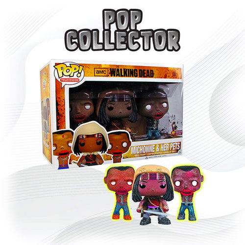 Funko Pop The Walking Dead 3 Pack Michonne and zombies Pets