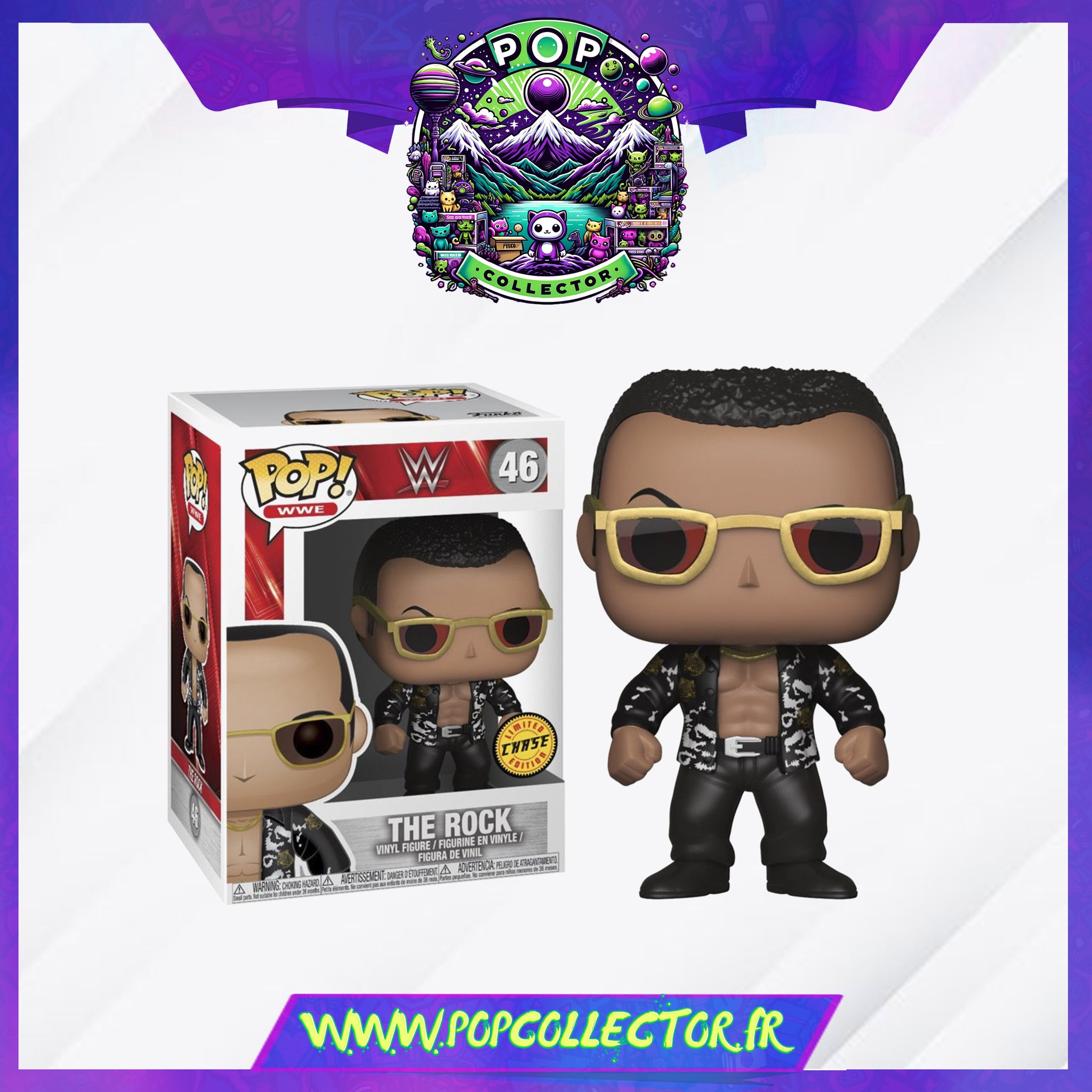 Funko Pop WWE Smackdown The Rock 46 Chase - Main Image