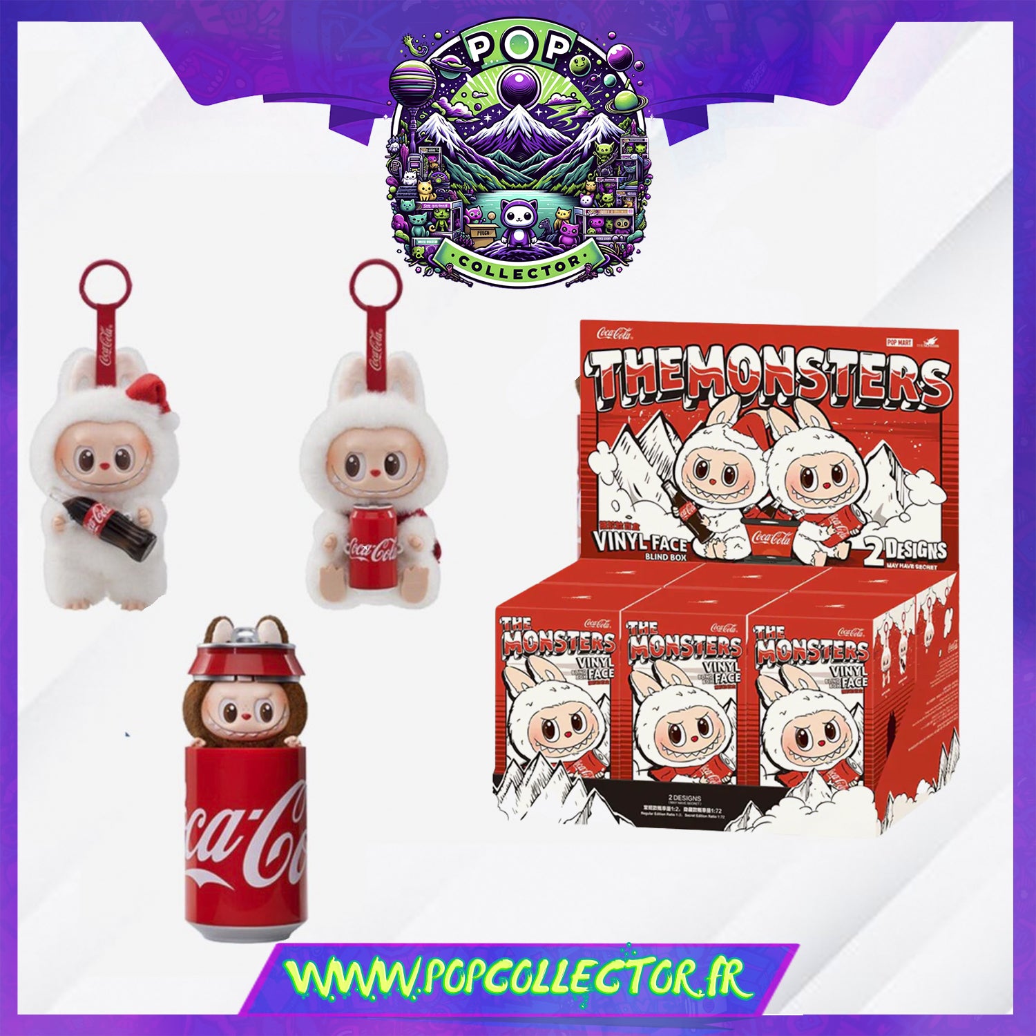 Pop Mart - Peluche Labubu The Monsters Coca Cola Edition Limitée