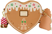 Load image into Gallery viewer, Stitch Scented Angel &amp; Stitch Gingerbread Heart Crossbody Bag With Coin Bag Loungefly
