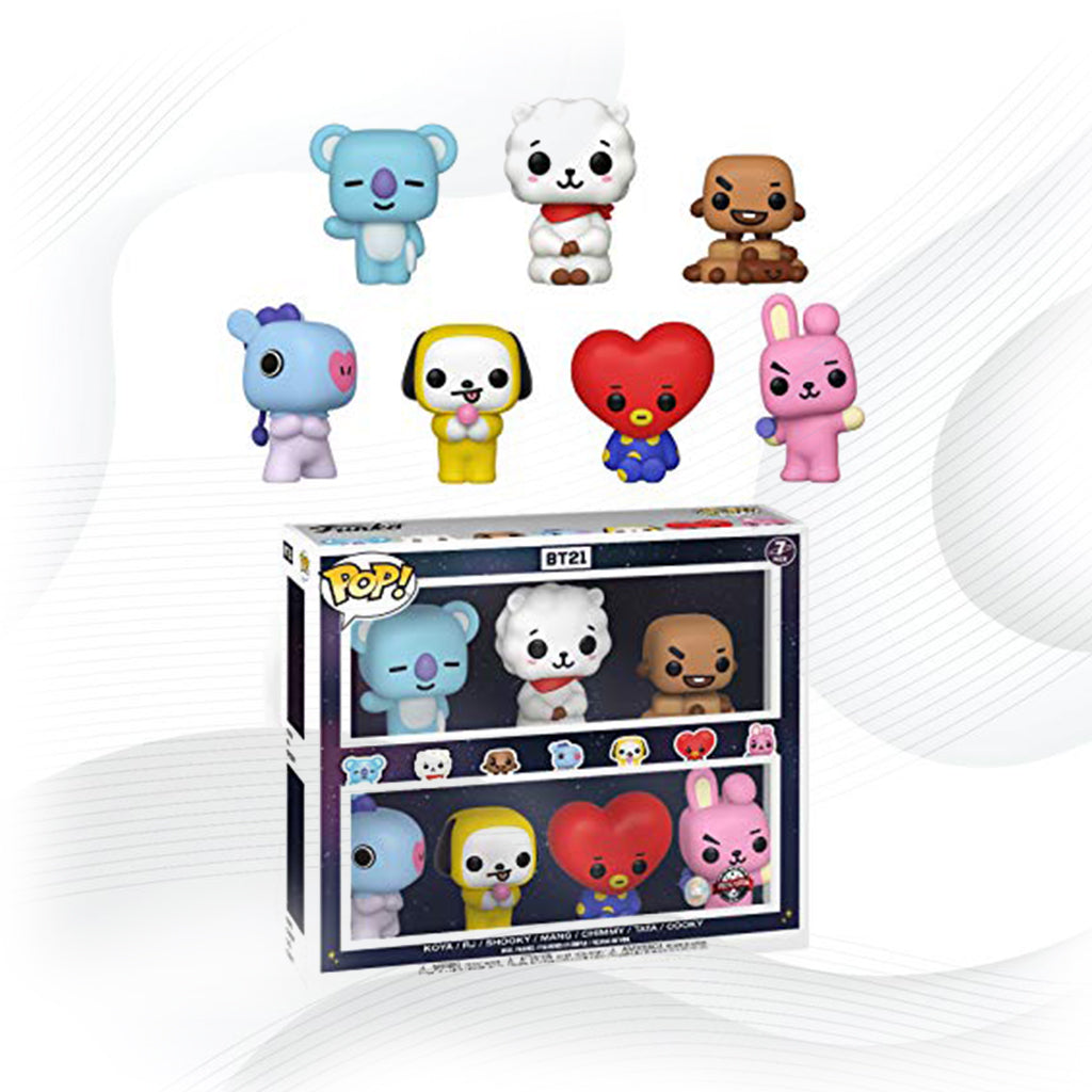 Funko Pop BTS BT21 7 Pack Animals Koya / RJ / Shooky / Mang