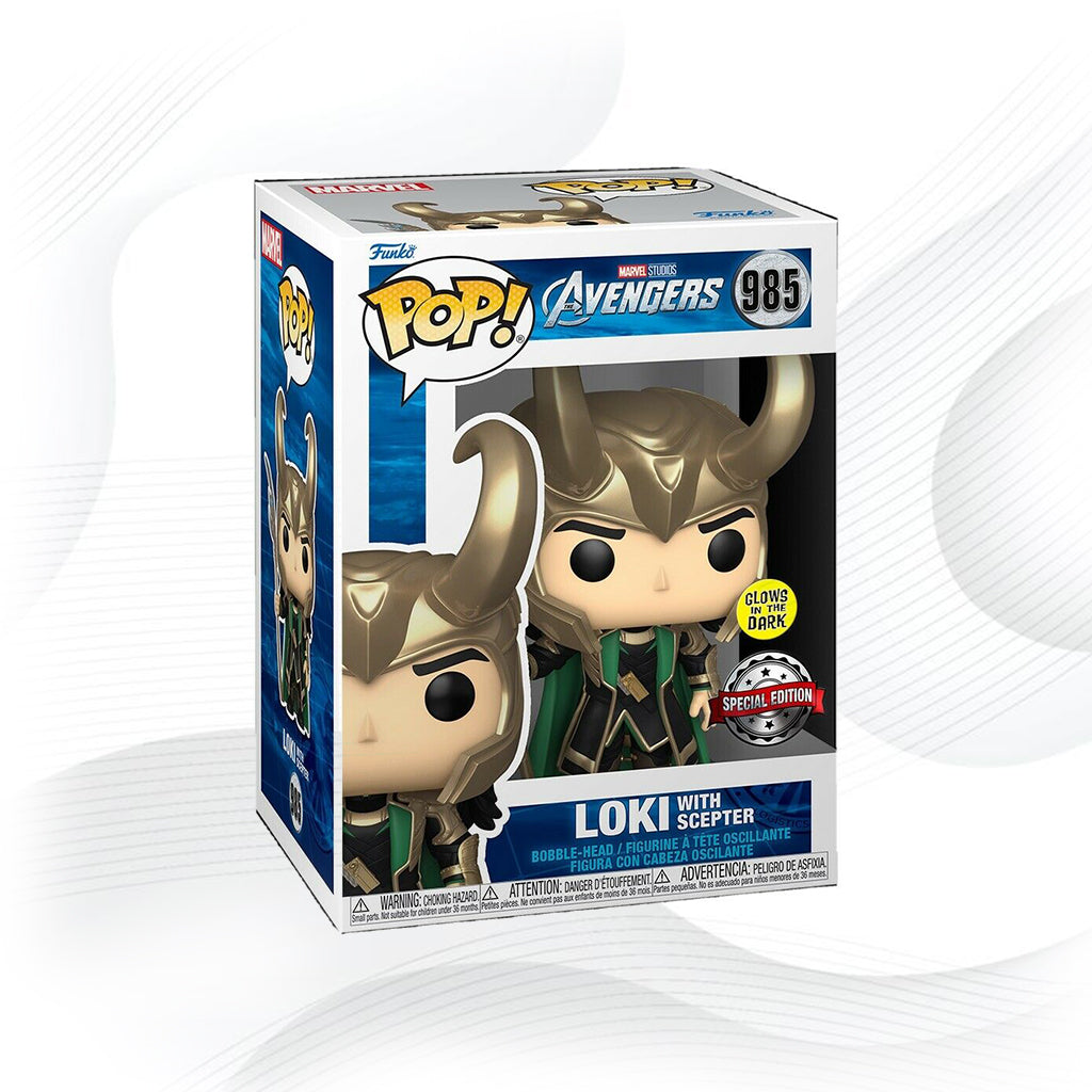 Funko Pop Marvel Avengers 985 Loki With Scepter Gitd