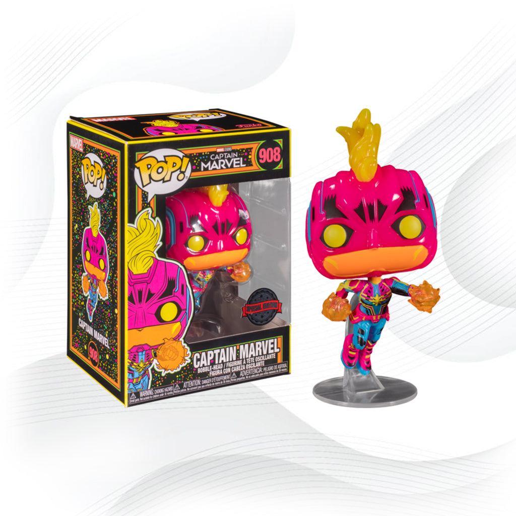 Funko Pop Blacklight Marvel Captain Marvel 908 – Pop Collector