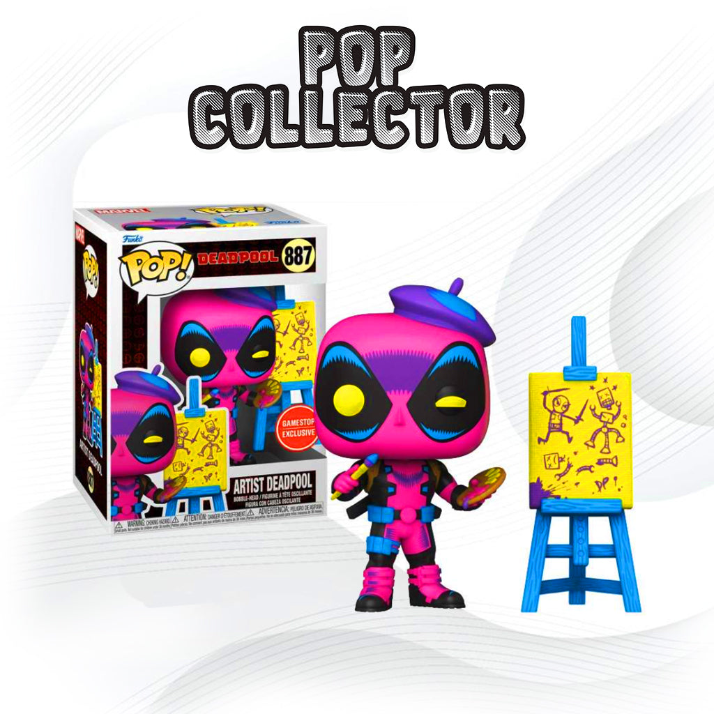 Funko Pop Blacklight Marvel Deadpool Artist 887