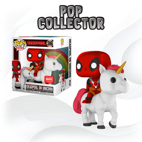 Funko Pop Marvel 36 Deadpool On Unicorn Collector Corps BOITE ABÎMÉE