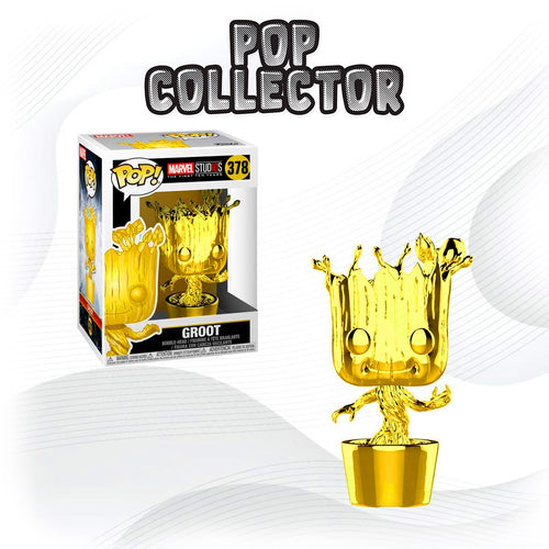 Funko Pop Guardians Of The Galaxy 378 Groot Gold Chrome