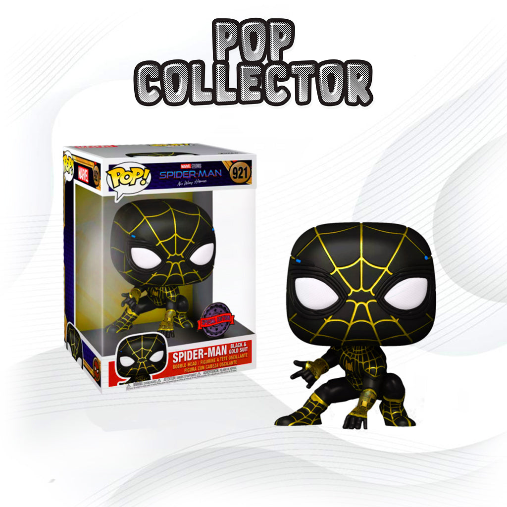 Funko Pop Marvel Spider Man 921 Black & Gold Suit - 10 Pouces